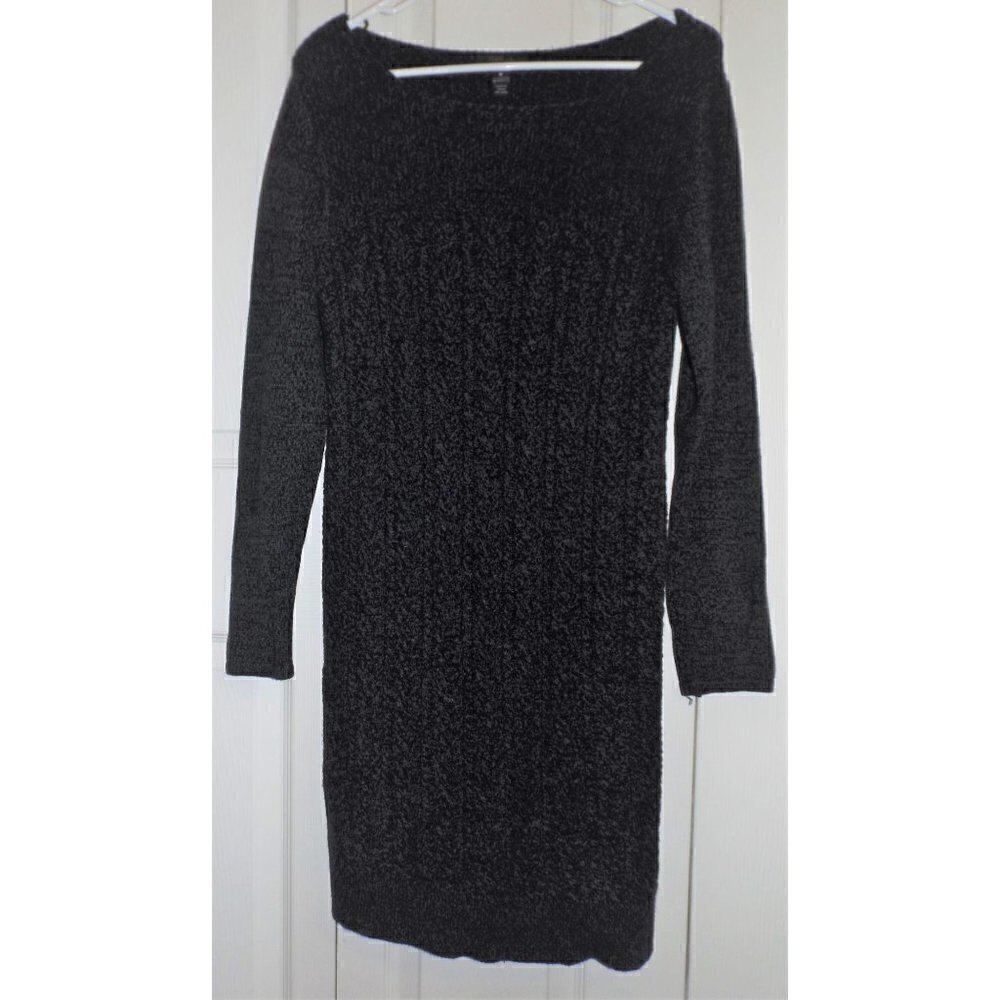 Style & Co M Gray tweed sweater L/S dress